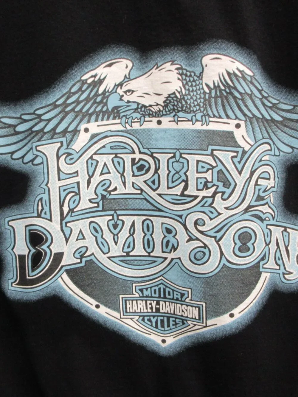HARLEY-DAVIDSON T-SHIRT BANGKOK THAILAND MENS XXL BLUE EAGLE BAR & SHIELD BLACK